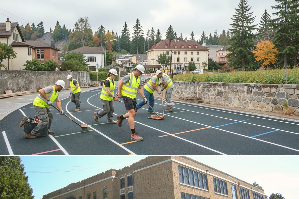 Facility Pressure Washing in Maple Valley, King County, WA - Spring and early summer cleaning removes the moss and algae accumulated through the wet Northwest winter.