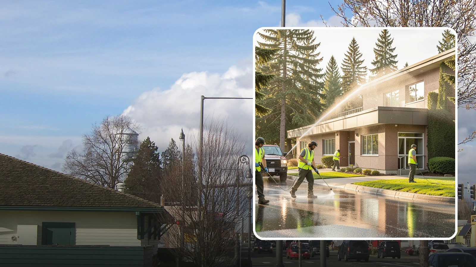 Facility Pressure Washing in Marysville, Snohomish County, WA - Remove moss, grime, and buildup from facility exteriors and hardscapes to protect surfaces and public safety.