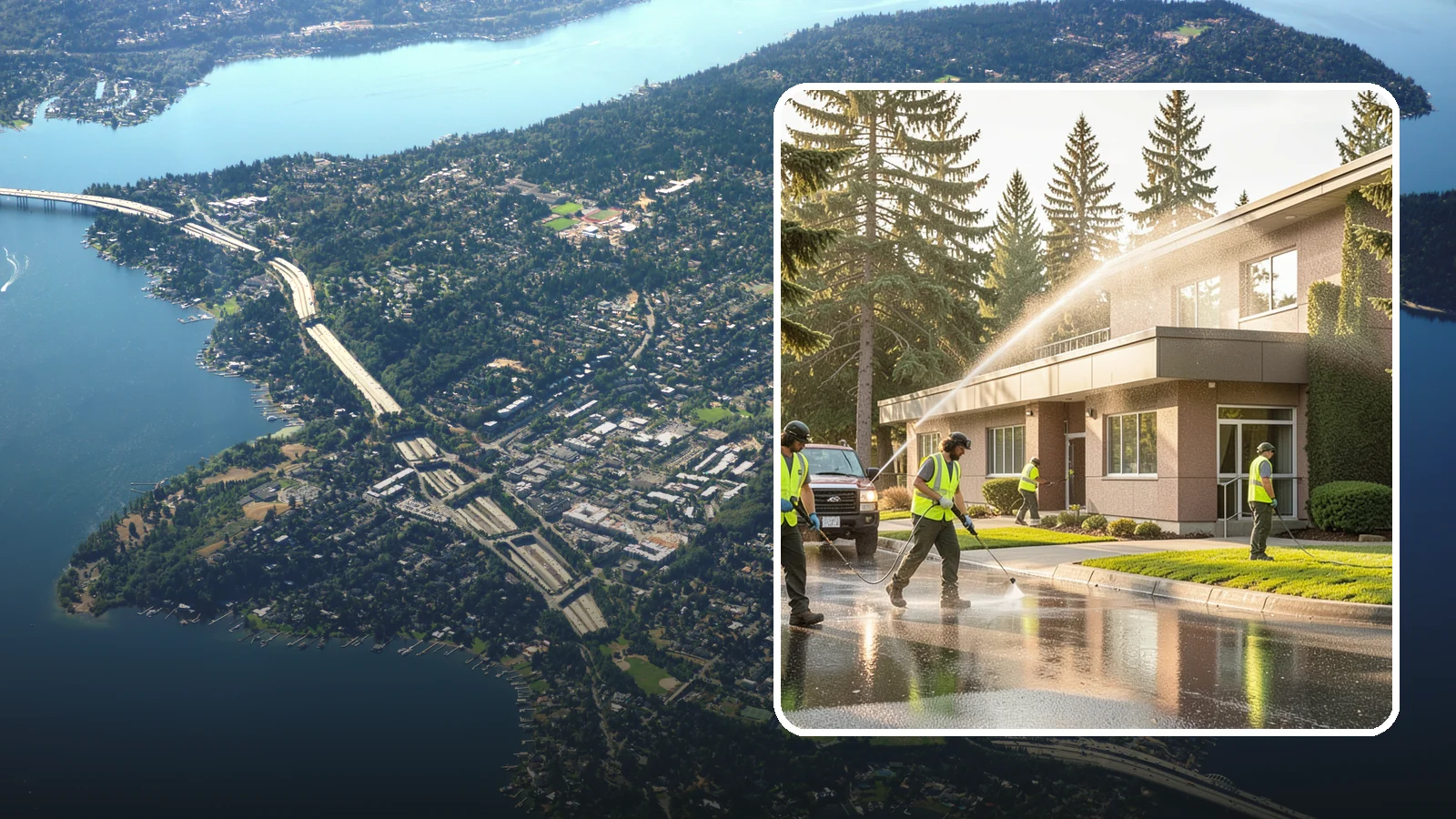 Facility Pressure Washing in Mercer Island, King County, WA - Remove moss, grime, and buildup from facility exteriors and hardscapes to protect surfaces and public safety.