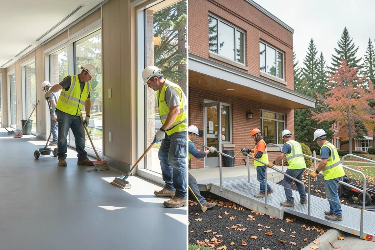 Facility Pressure Washing in Mercer Island, King County, WA - Surface assessment and pressure and method selection