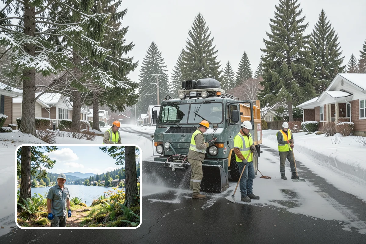 Facility Pressure Washing in Milton, King County, WA - Removes slip-hazard moss and algae from walkways and entries