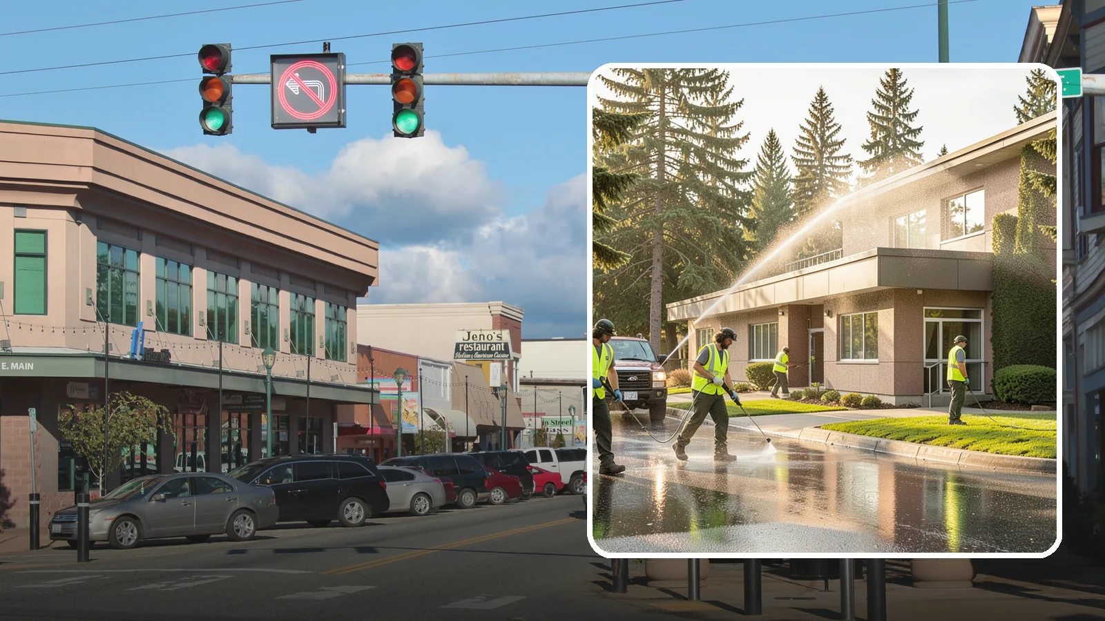 Facility Pressure Washing in Monroe, Snohomish County, WA - Remove moss, grime, and buildup from facility exteriors and hardscapes to protect surfaces and public safety.