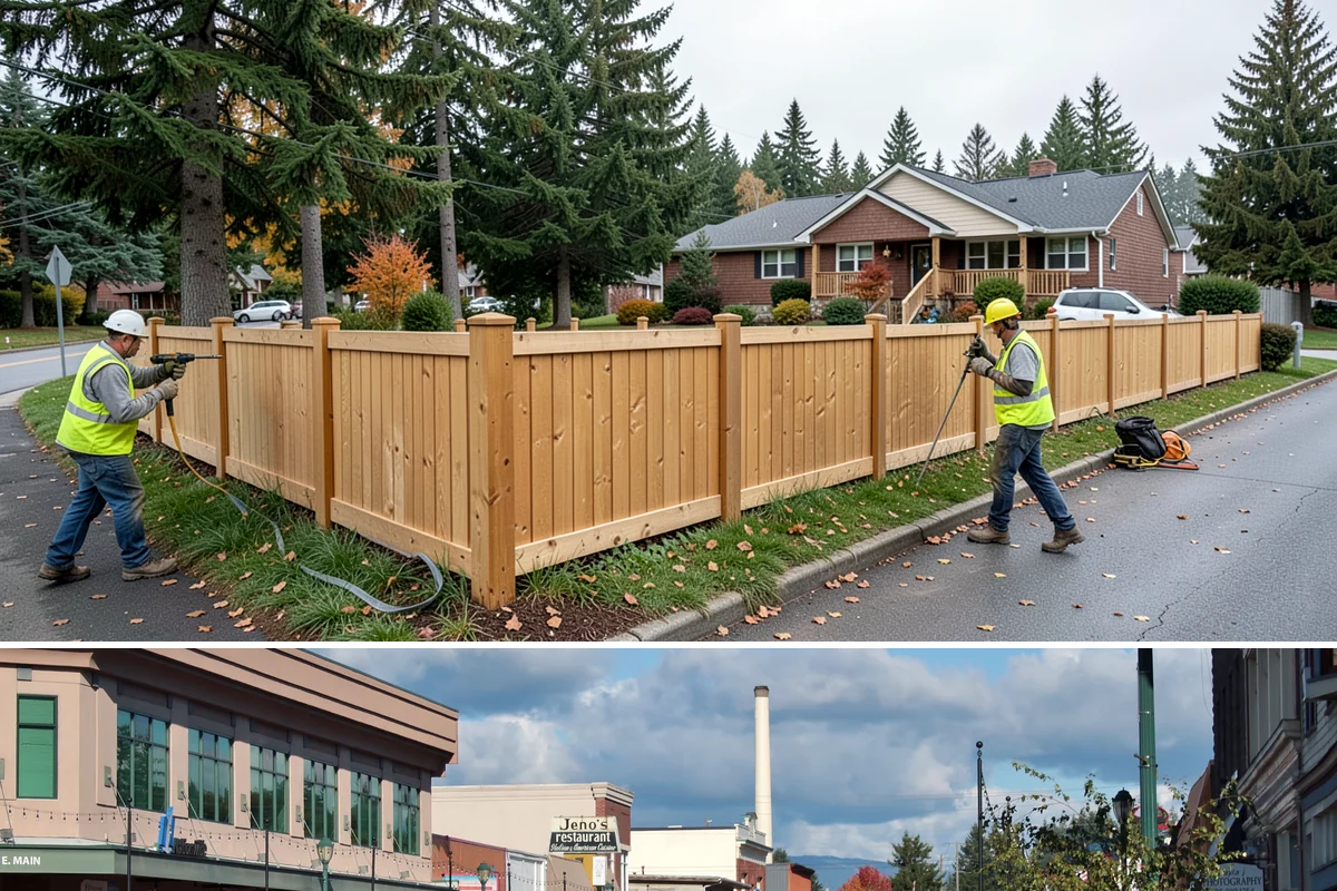 Facility Pressure Washing in Monroe, Snohomish County, WA - Spring and early summer cleaning removes the moss and algae accumulated through the wet Northwest winter.