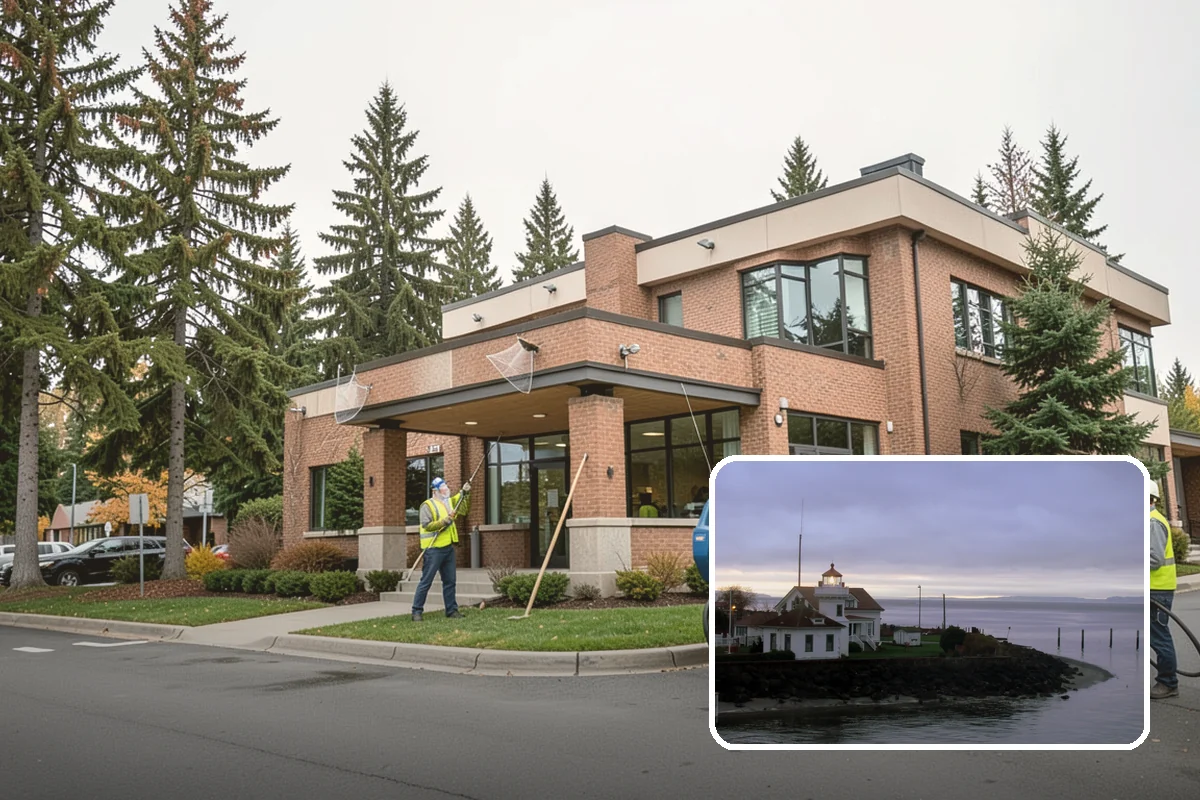 Facility Pressure Washing in Mukilteo, Snohomish County, WA - Removes slip-hazard moss and algae from walkways and entries