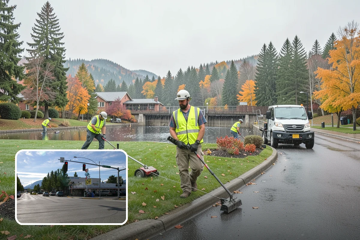 Facility Pressure Washing in North Bend, King County, WA - Removes slip-hazard moss and algae from walkways and entries