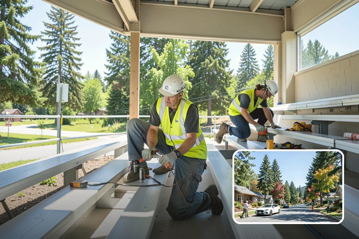 Facility Pressure Washing in Orting, Pierce County, WA - Removes slip-hazard moss and algae from walkways and entries