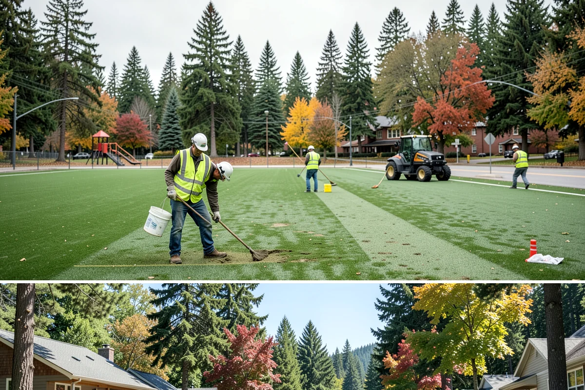 Facility Pressure Washing in Orting, Pierce County, WA - Spring and early summer cleaning removes the moss and algae accumulated through the wet Northwest winter.