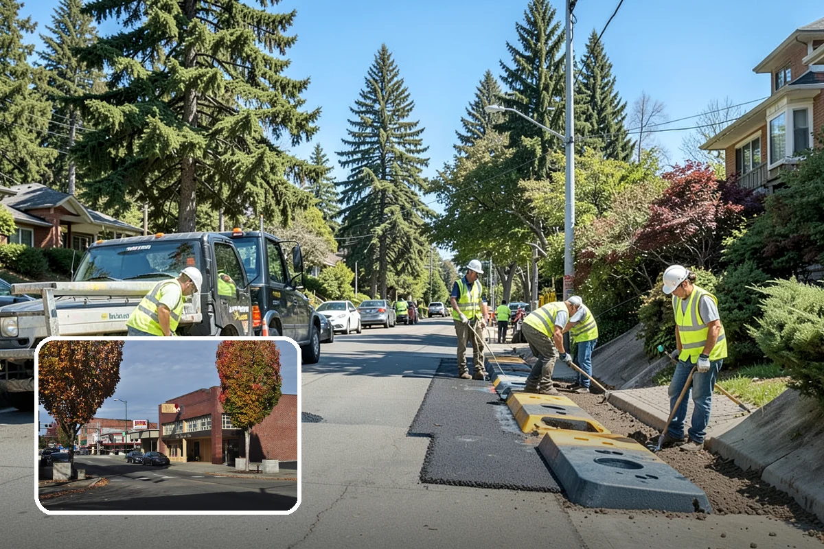 Facility Pressure Washing in Puyallup, Pierce County, WA - Removes slip-hazard moss and algae from walkways and entries