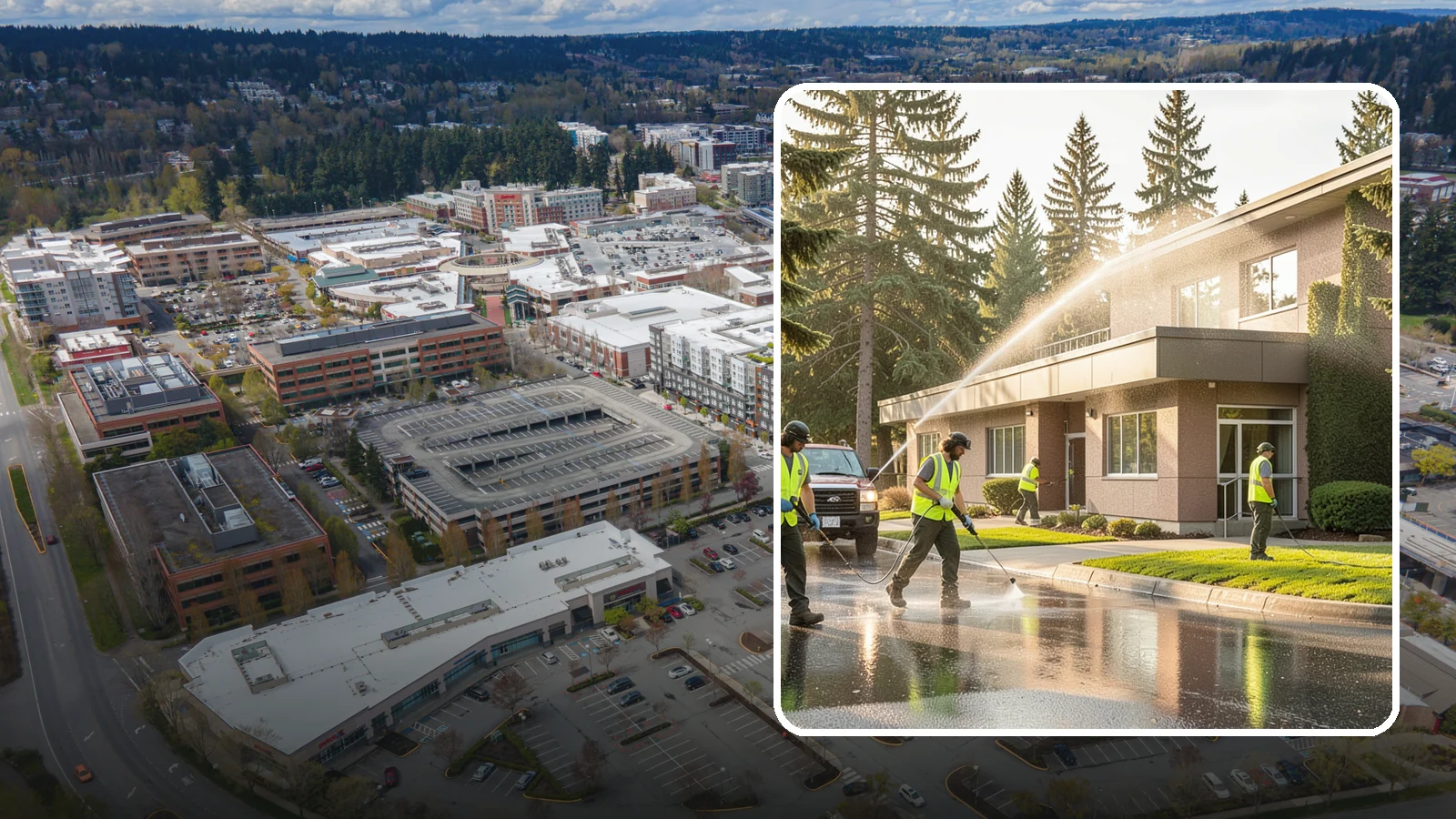 Facility Pressure Washing in Redmond, King County, WA - Remove moss, grime, and buildup from facility exteriors and hardscapes to protect surfaces and public safety.