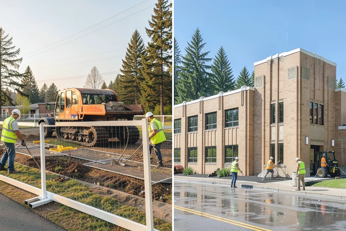 Facility Pressure Washing in Redmond, King County, WA - Surface assessment and pressure and method selection