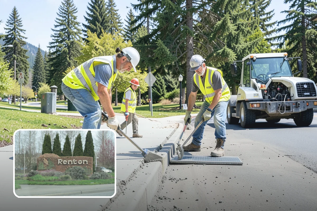 Facility Pressure Washing in Renton, King County, WA - Removes slip-hazard moss and algae from walkways and entries