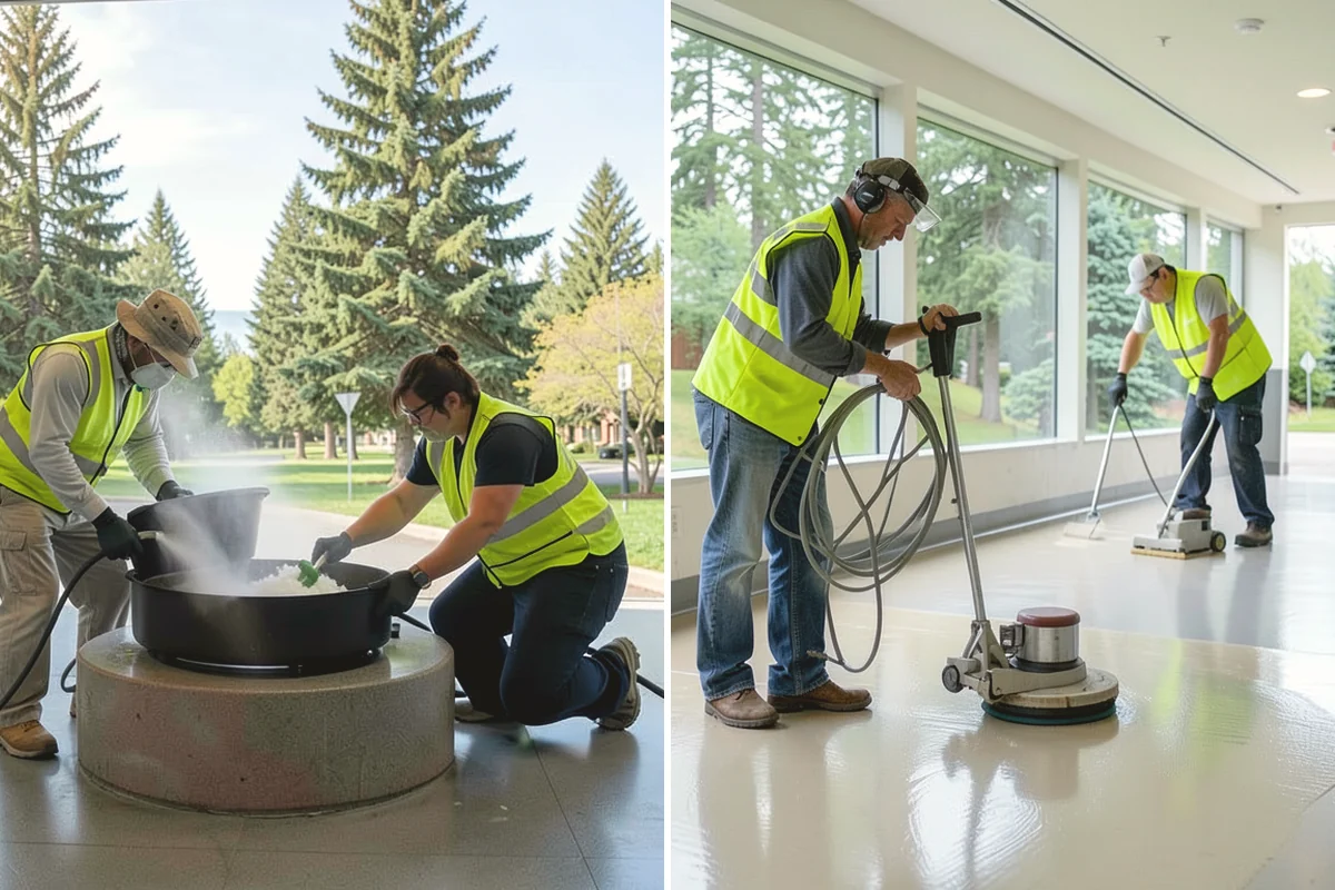 Facility Pressure Washing in Ruston, Pierce County, WA - Surface assessment and pressure and method selection