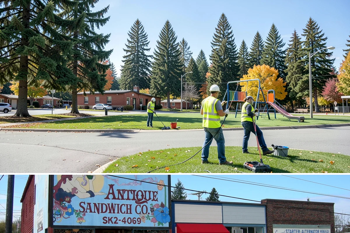 Facility Pressure Washing in Ruston, Pierce County, WA - Spring and early summer cleaning removes the moss and algae accumulated through the wet Northwest winter.