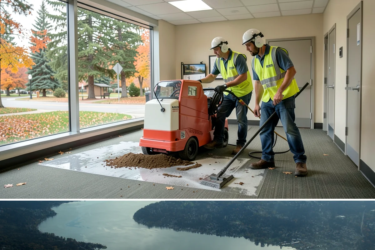 Facility Pressure Washing in Sammamish, King County, WA - Spring and early summer cleaning removes the moss and algae accumulated through the wet Northwest winter.