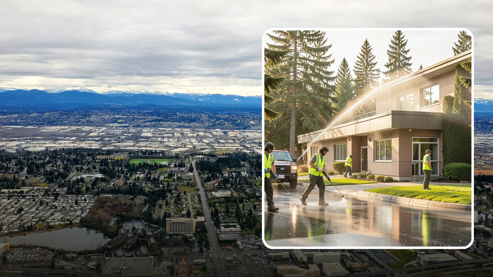 Facility Pressure Washing in SeaTac, King County, WA - Remove moss, grime, and buildup from facility exteriors and hardscapes to protect surfaces and public safety.