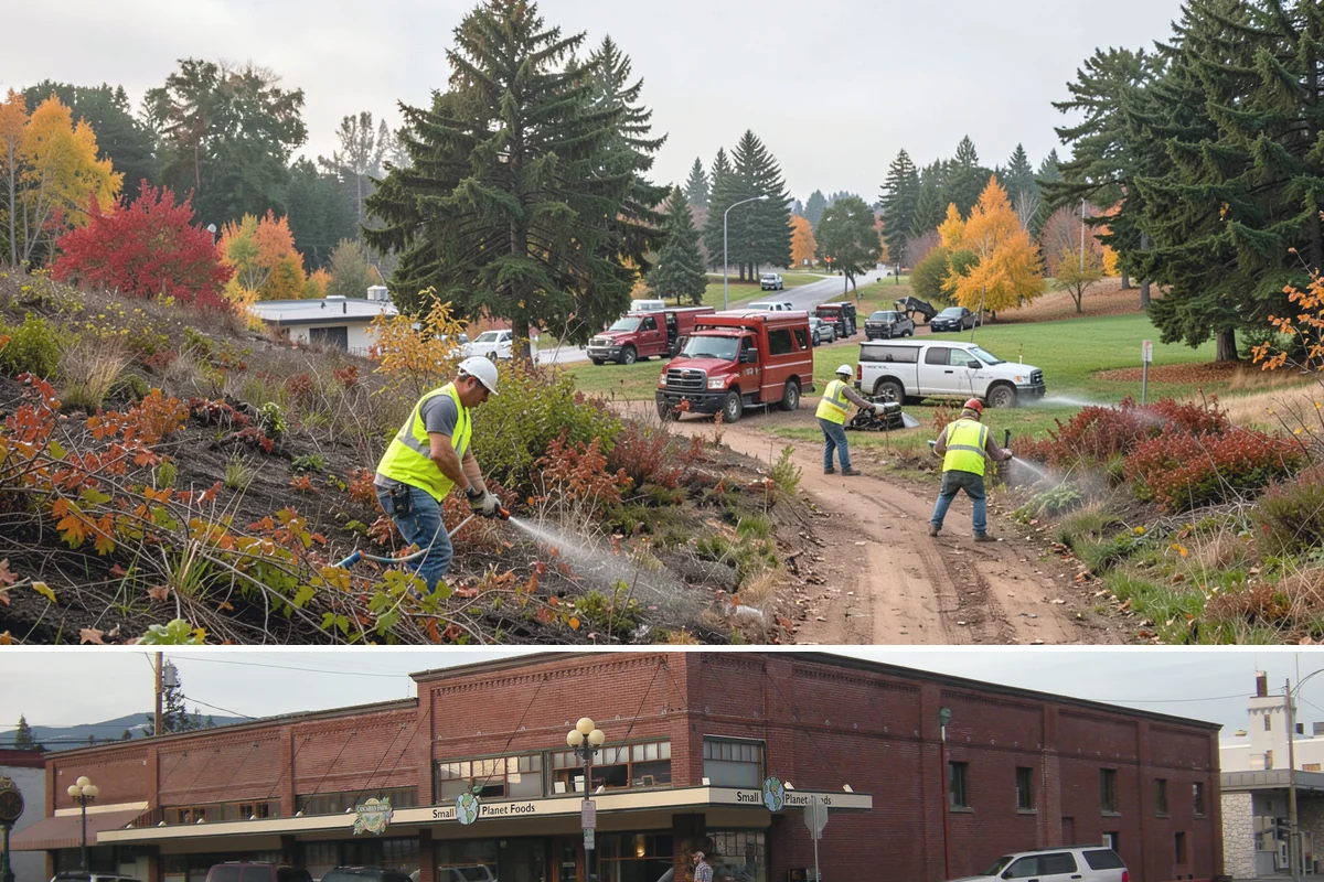 Facility Pressure Washing in Sedro-Woolley, Skagit County, WA - Spring and early summer cleaning removes the moss and algae accumulated through the wet Northwest winter.