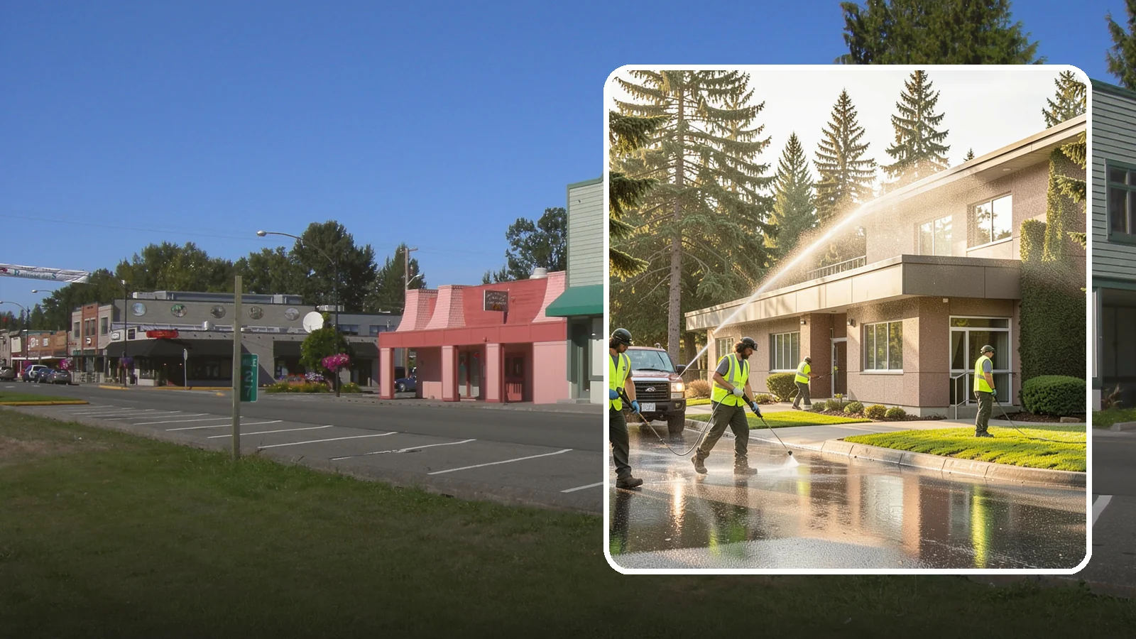 Facility Pressure Washing in Snoqualmie, King County, WA - Remove moss, grime, and buildup from facility exteriors and hardscapes to protect surfaces and public safety.