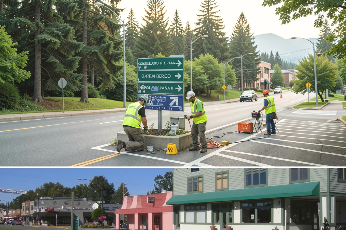 Facility Pressure Washing in Snoqualmie, King County, WA - Spring and early summer cleaning removes the moss and algae accumulated through the wet Northwest winter.