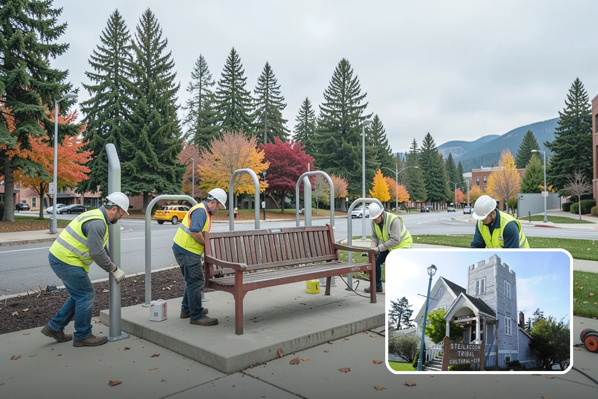 Facility Pressure Washing in Steilacoom, Pierce County, WA - Removes slip-hazard moss and algae from walkways and entries