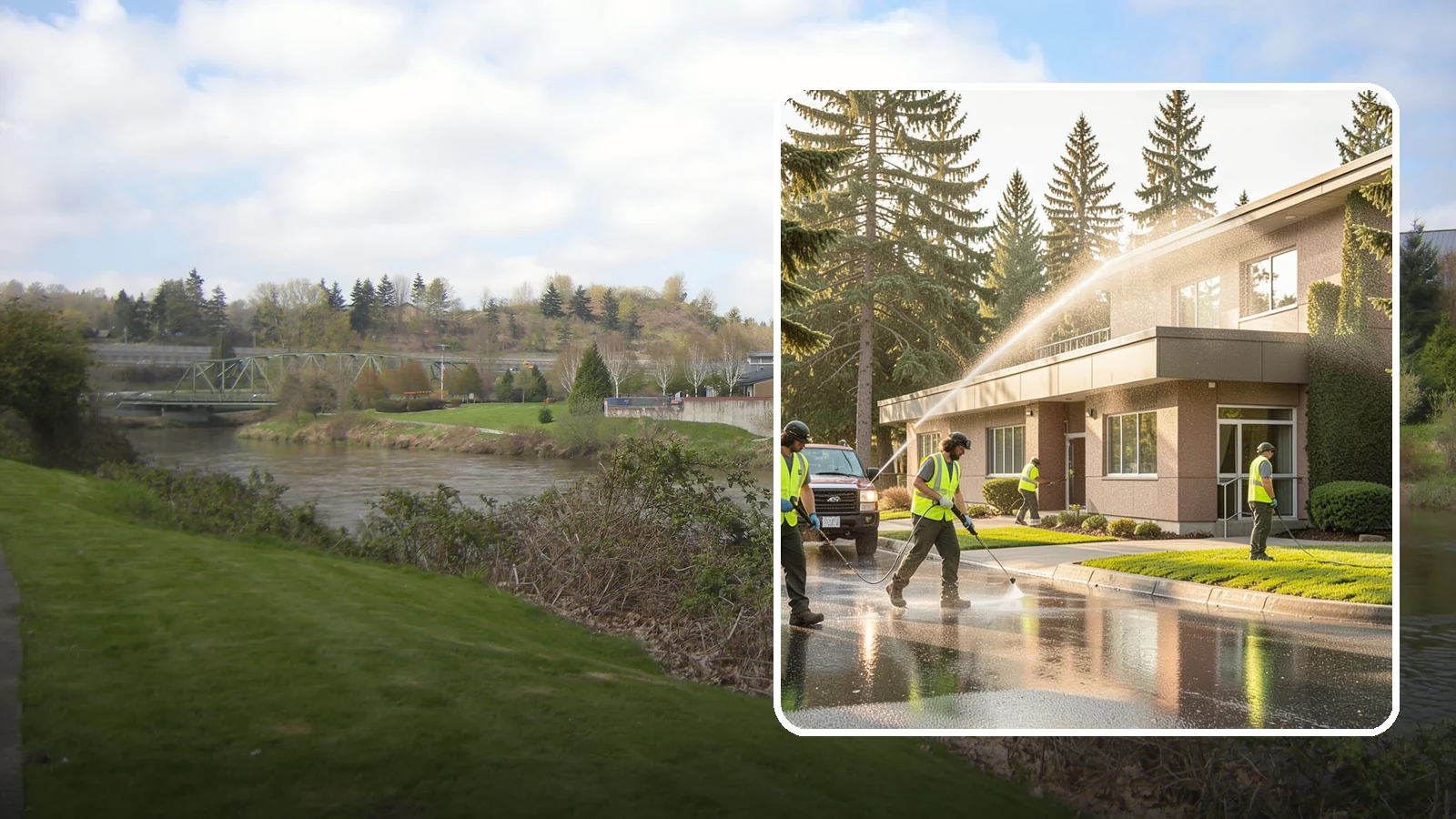 Facility Pressure Washing in Tukwila, King County, WA - Remove moss, grime, and buildup from facility exteriors and hardscapes to protect surfaces and public safety.