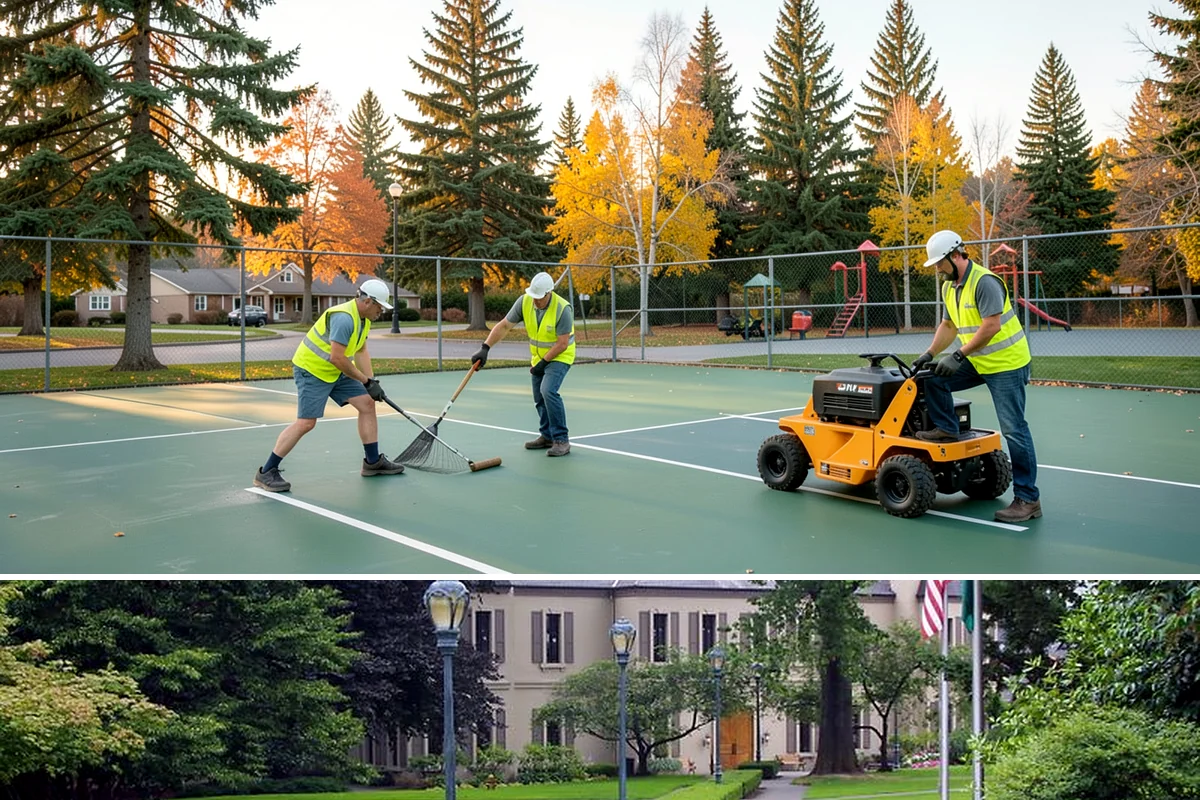Facility Pressure Washing in Woodinville, King County, WA - Spring and early summer cleaning removes the moss and algae accumulated through the wet Northwest winter.