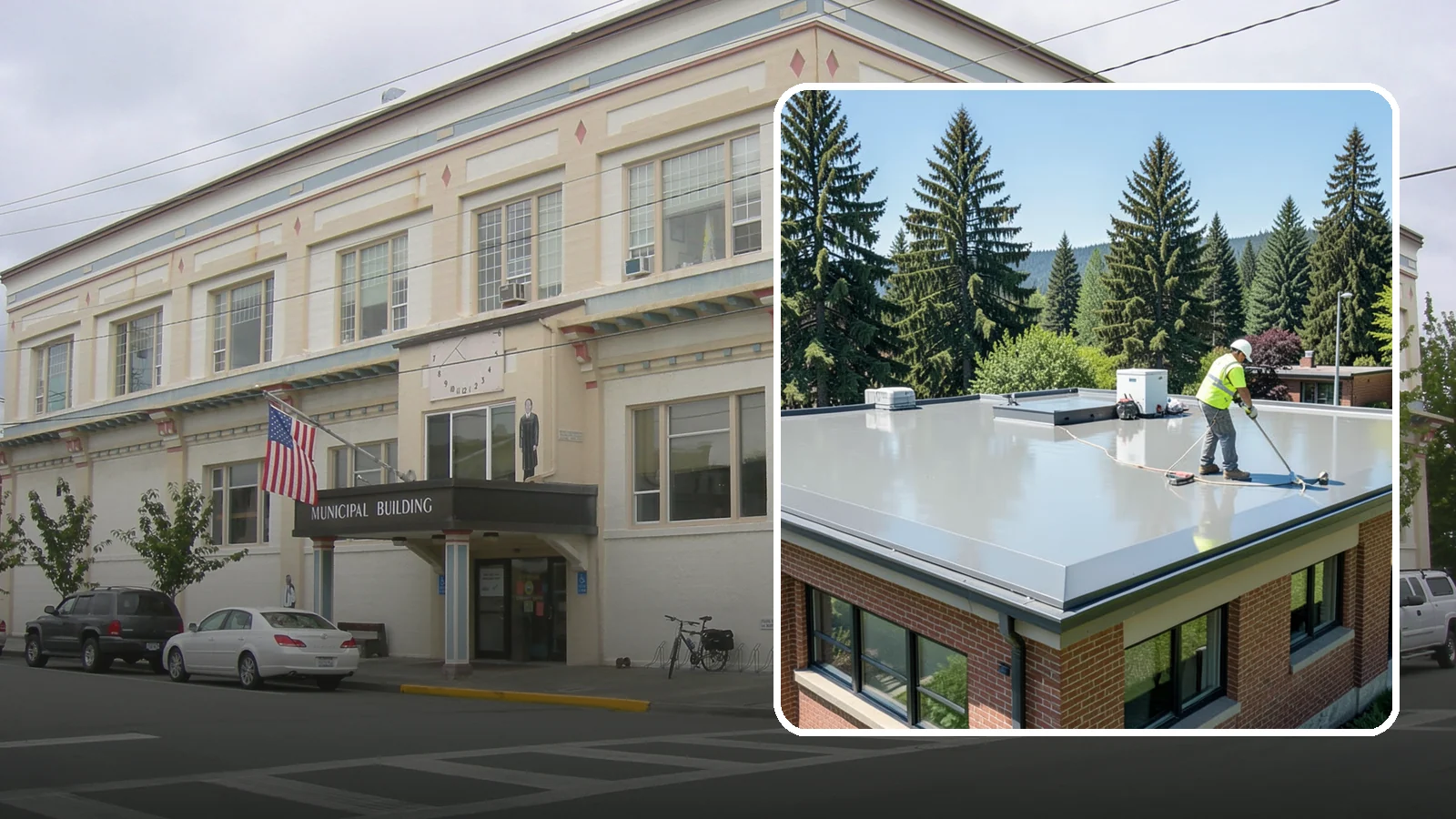 Facility Roof Coating in Anacortes, Skagit County, WA - Apply reflective and waterproof coatings that restore aging low-slope roofs and defer full replacement costs.