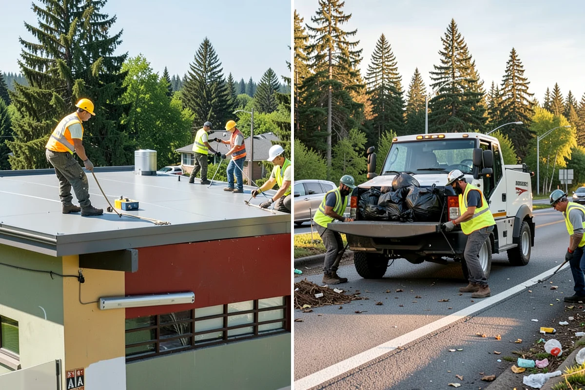 Facility Roof Coating in Arlington, Snohomish County, WA - Substrate testing, adhesion sampling, and moisture check