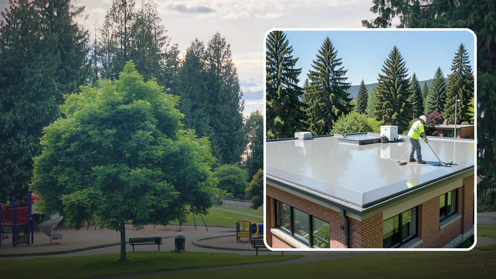 Facility Roof Coating in Bonney Lake, Pierce County, WA - Apply reflective and waterproof coatings that restore aging low-slope roofs and defer full replacement costs.