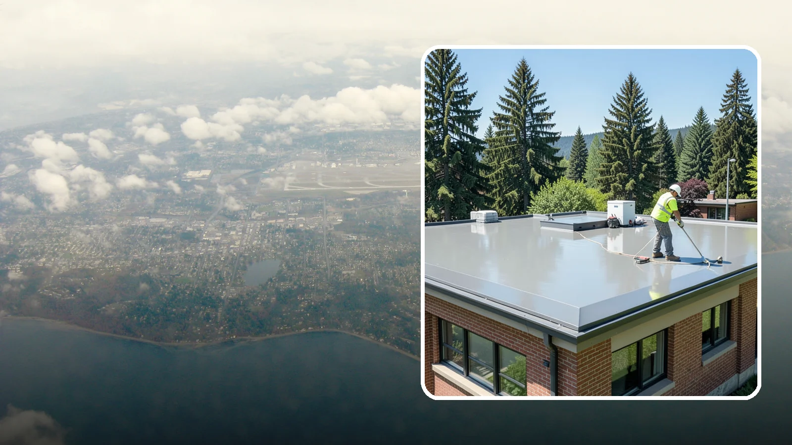 Facility Roof Coating in Burien, King County, WA - Apply reflective and waterproof coatings that restore aging low-slope roofs and defer full replacement costs.