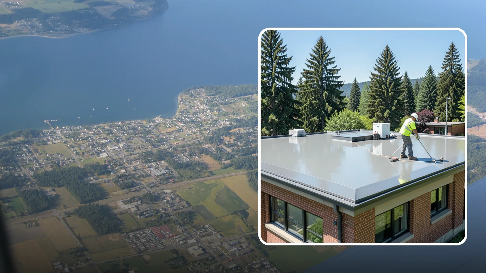 Facility Roof Coating in Coupeville, Island County, WA - Apply reflective and waterproof coatings that restore aging low-slope roofs and defer full replacement costs.