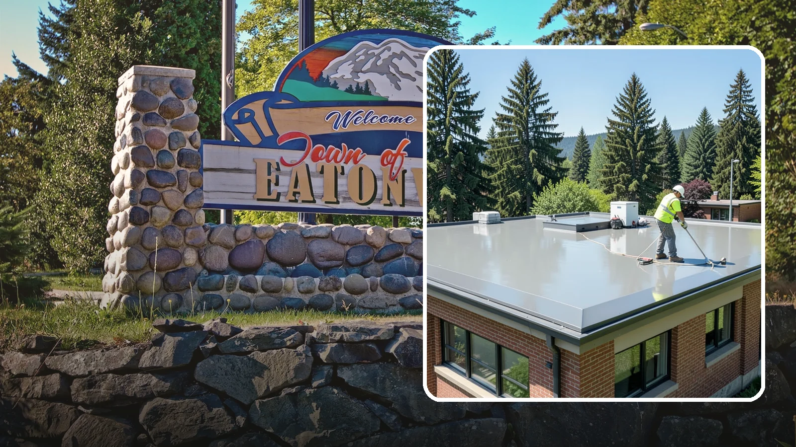 Facility Roof Coating in Eatonville, Pierce County, WA - Apply reflective and waterproof coatings that restore aging low-slope roofs and defer full replacement costs.