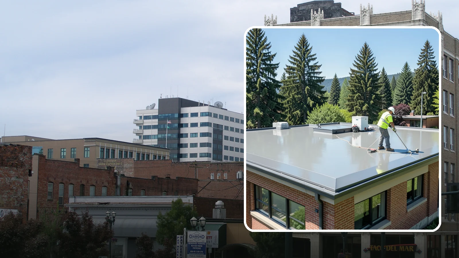 Facility Roof Coating in Everett, Snohomish County, WA - Apply reflective and waterproof coatings that restore aging low-slope roofs and defer full replacement costs.