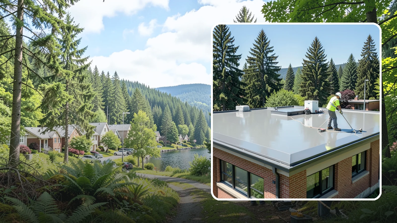 Facility Roof Coating in Lake Forest Park, King County, WA - Apply reflective and waterproof coatings that restore aging low-slope roofs and defer full replacement costs.