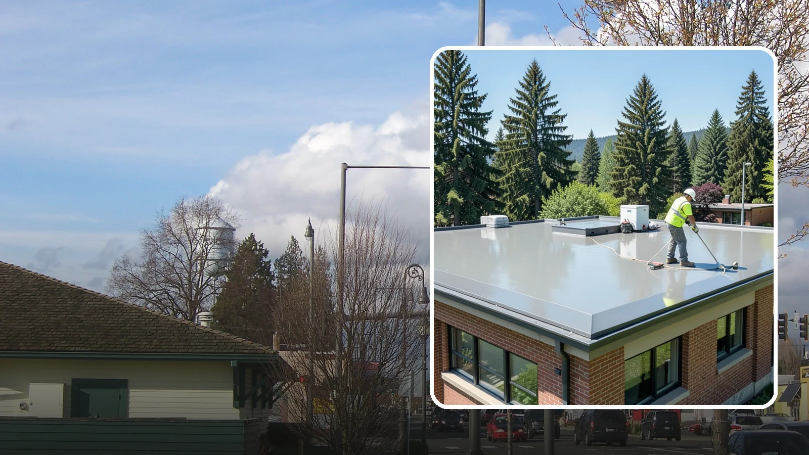 Facility Roof Coating in Marysville, Snohomish County, WA - Apply reflective and waterproof coatings that restore aging low-slope roofs and defer full replacement costs.