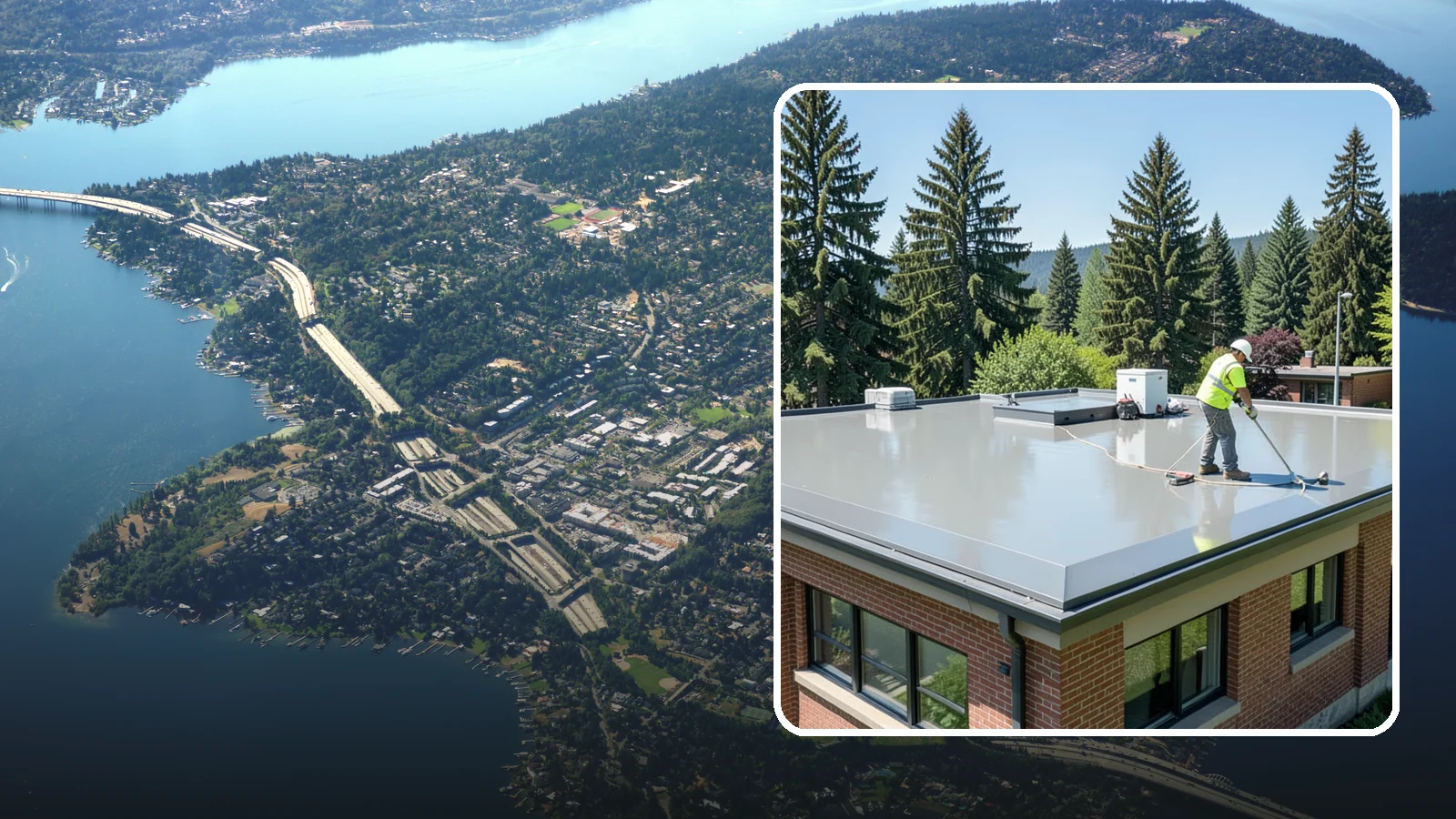 Facility Roof Coating in Mercer Island, King County, WA - Apply reflective and waterproof coatings that restore aging low-slope roofs and defer full replacement costs.