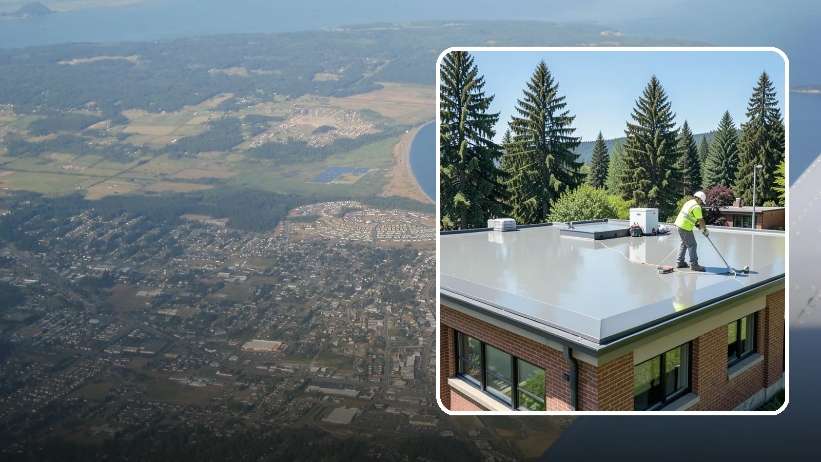 Facility Roof Coating in Oak Harbor, Island County, WA - Apply reflective and waterproof coatings that restore aging low-slope roofs and defer full replacement costs.