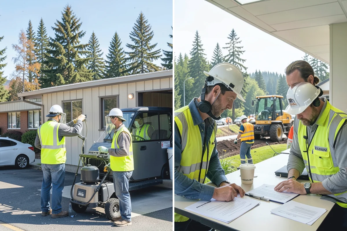 Facility Roof Coating in Redmond, King County, WA - Substrate testing, adhesion sampling, and moisture check