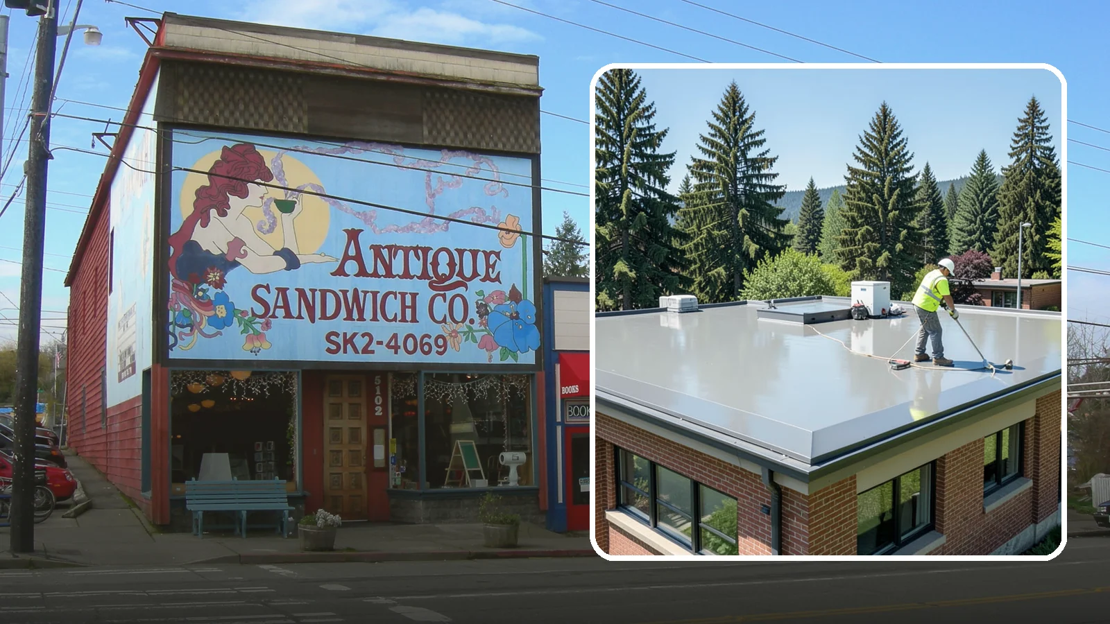 Facility Roof Coating in Ruston, Pierce County, WA - Apply reflective and waterproof coatings that restore aging low-slope roofs and defer full replacement costs.