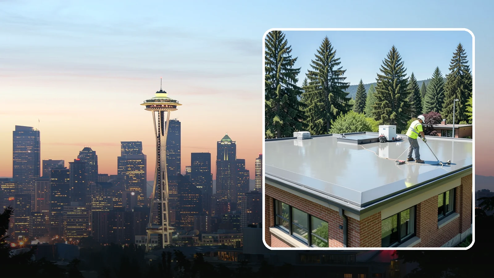 Facility Roof Coating in Seattle, King County, WA - Apply reflective and waterproof coatings that restore aging low-slope roofs and defer full replacement costs.