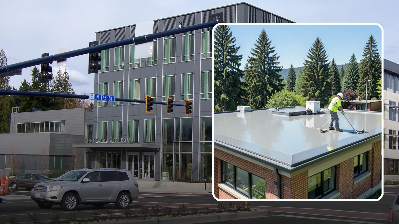 Facility Roof Coating in Shoreline, King County, WA - Apply reflective and waterproof coatings that restore aging low-slope roofs and defer full replacement costs.