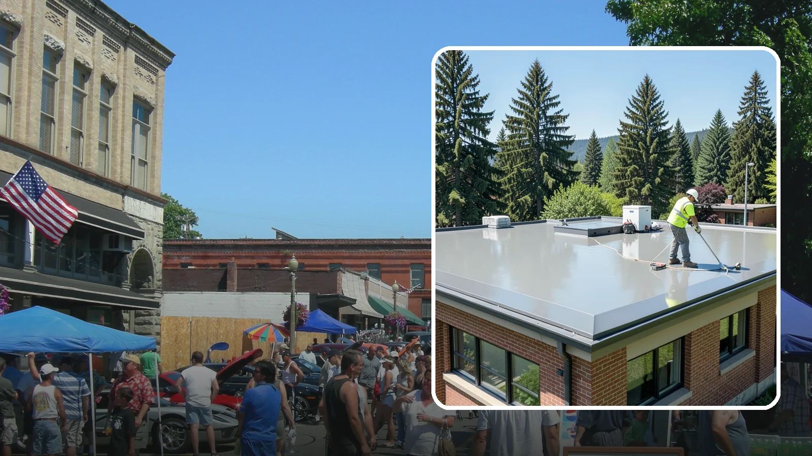 Facility Roof Coating in Snohomish, Snohomish County, WA - Apply reflective and waterproof coatings that restore aging low-slope roofs and defer full replacement costs.