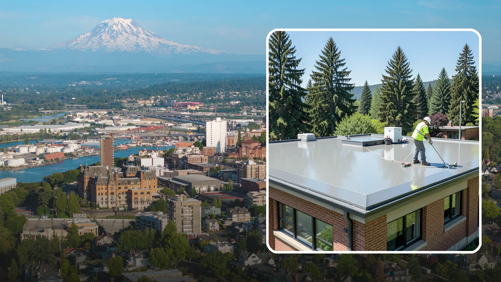 Facility Roof Coating in Tacoma, Pierce County, WA - Apply reflective and waterproof coatings that restore aging low-slope roofs and defer full replacement costs.