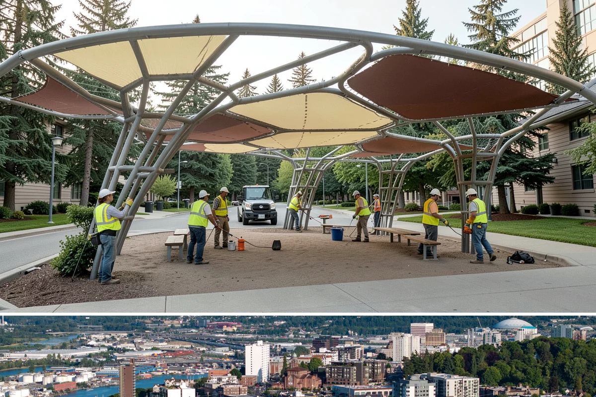 Facility Roof Coating in Tacoma, Pierce County, WA - Coatings require the warm, dry conditions of late spring through summer for proper cure and adhesion.