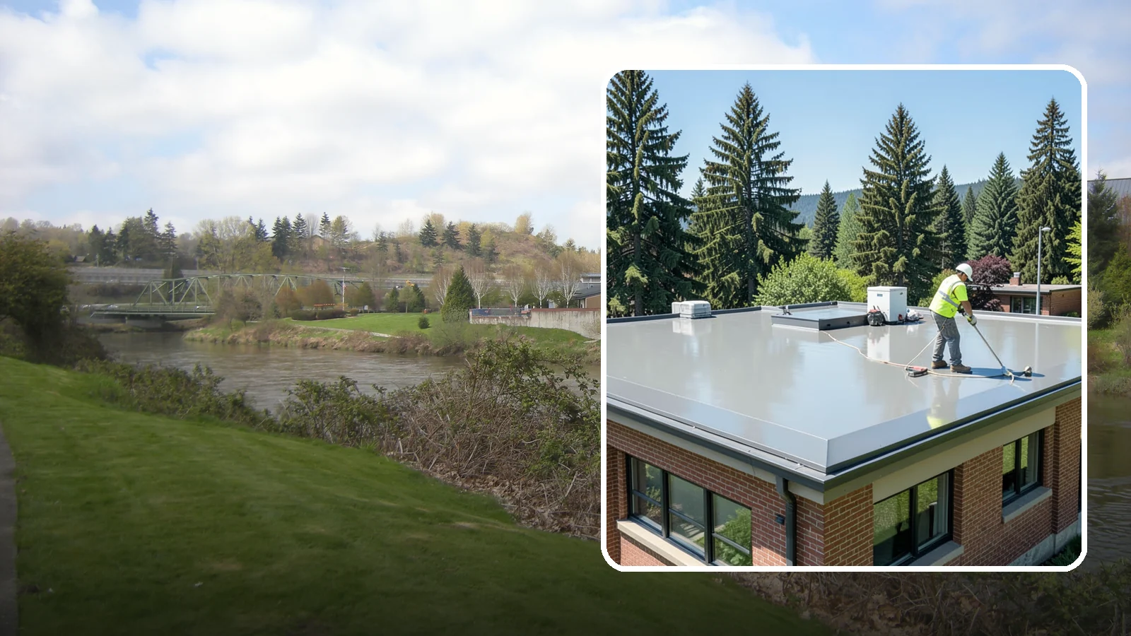 Facility Roof Coating in Tukwila, King County, WA - Apply reflective and waterproof coatings that restore aging low-slope roofs and defer full replacement costs.