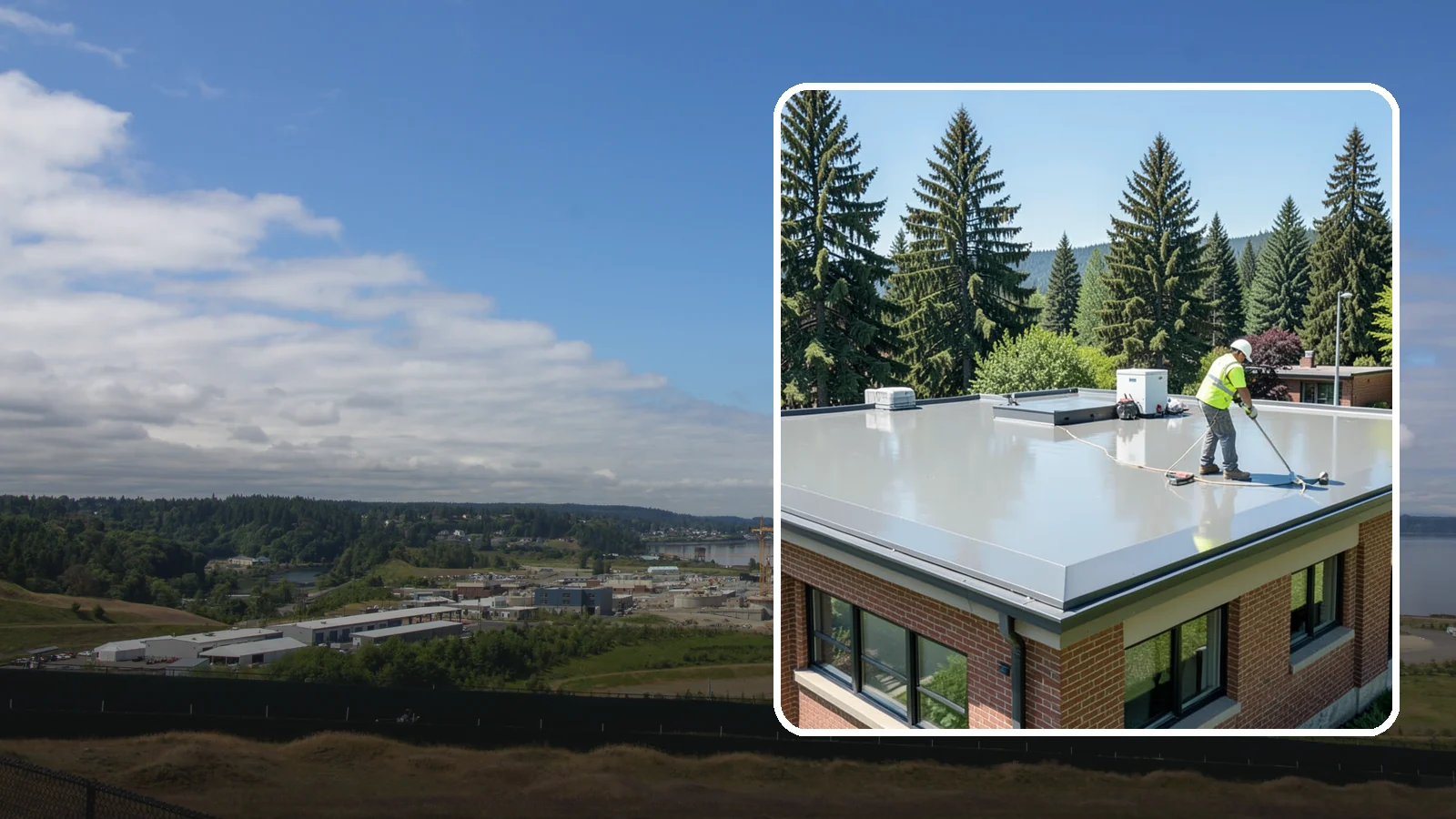 Facility Roof Coating in University Place, Pierce County, WA - Apply reflective and waterproof coatings that restore aging low-slope roofs and defer full replacement costs.