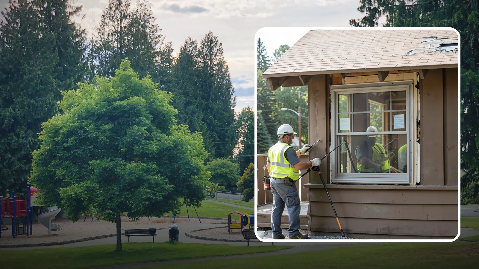 Facility Window Replacement in Bonney Lake, Pierce County, WA - Commercial window replacement that improves security, efficiency, and appearance of public buildings.