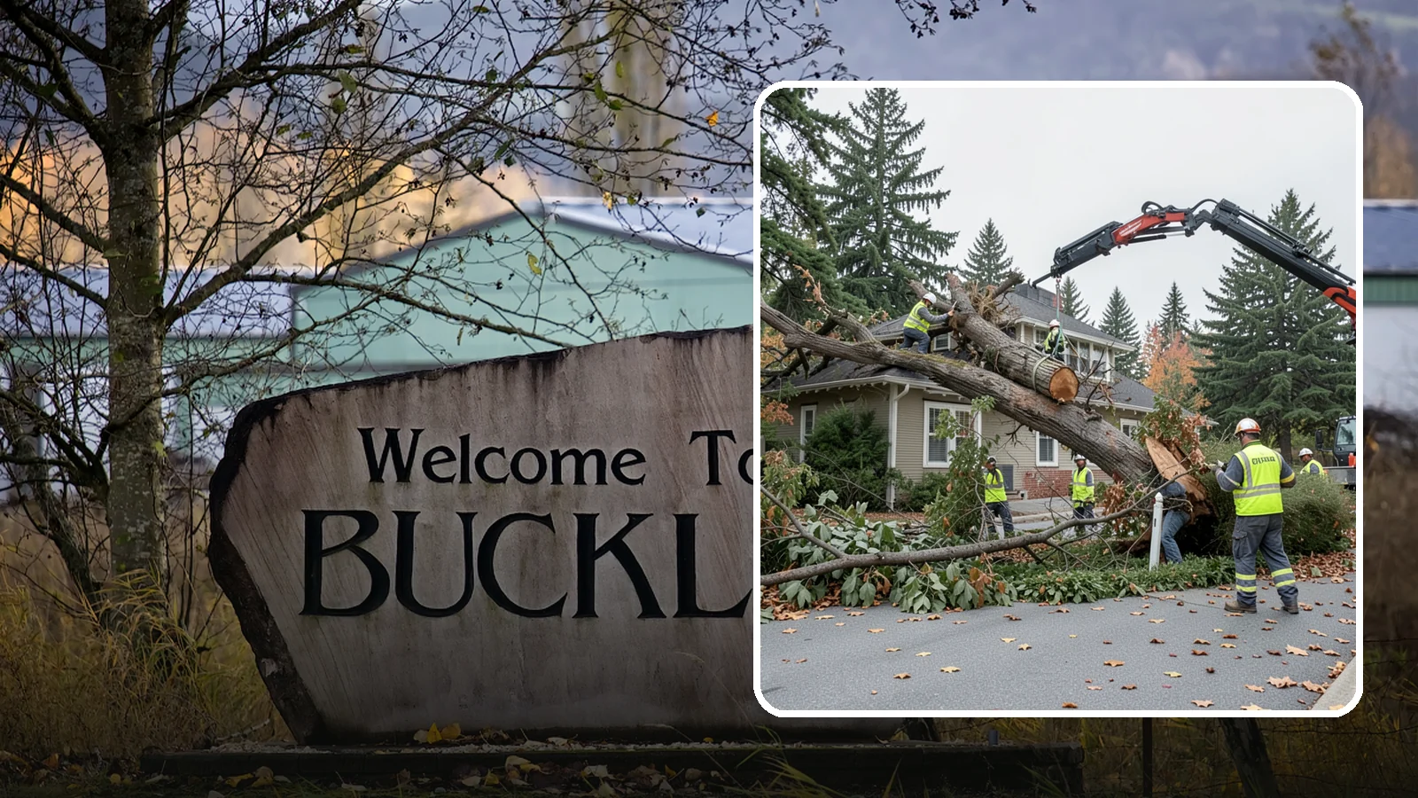Fallen Tree Response in Buckley, Pierce County, WA - Urgent removal of downed trees blocking public roadways, trails, and facilities to restore safe passage.