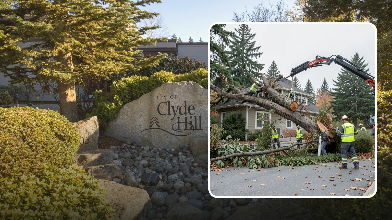 Fallen Tree Response in Clyde Hill, King County, WA - Urgent removal of downed trees blocking public roadways, trails, and facilities to restore safe passage.