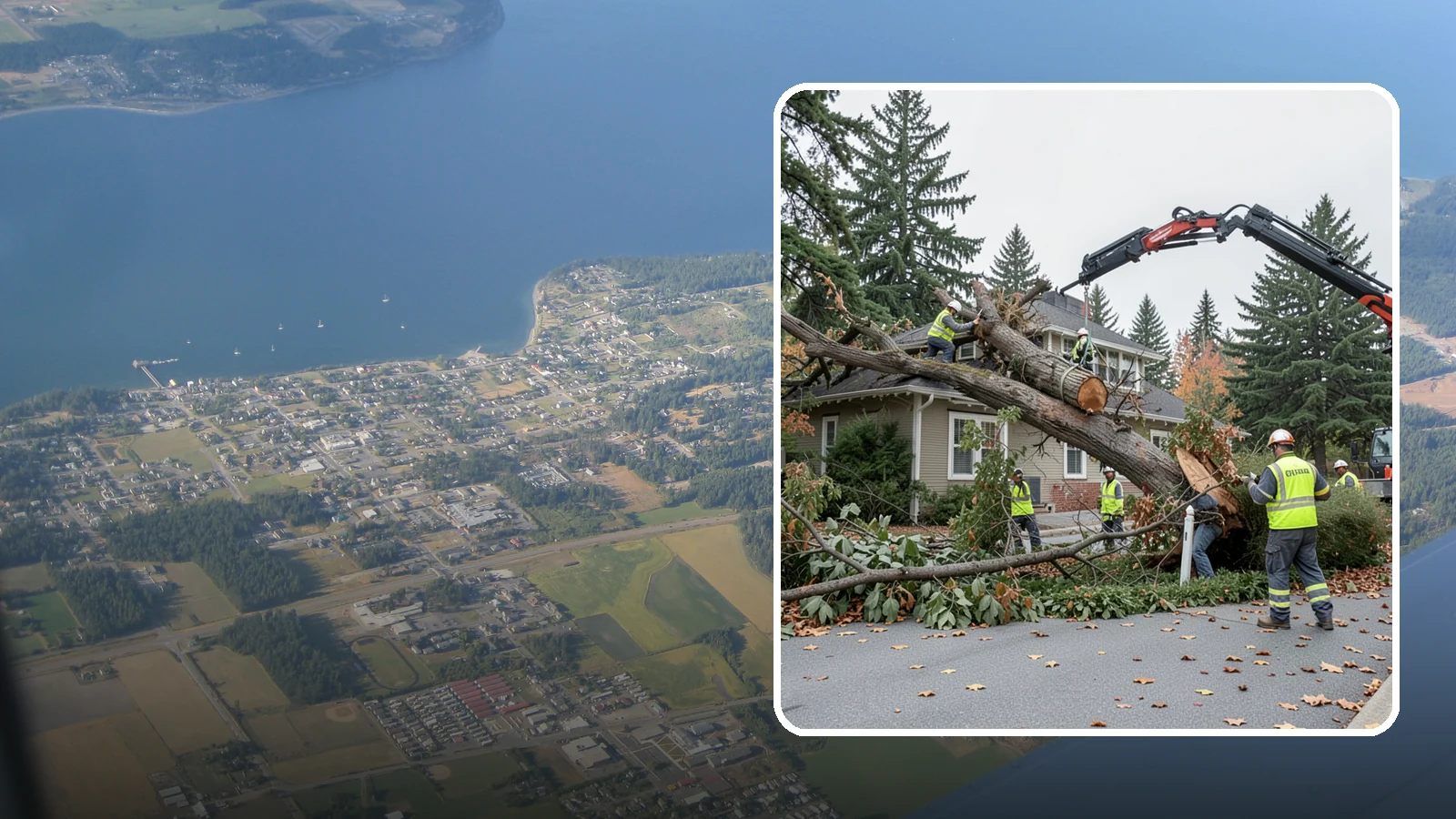 Fallen Tree Response in Coupeville, Island County, WA - Urgent removal of downed trees blocking public roadways, trails, and facilities to restore safe passage.