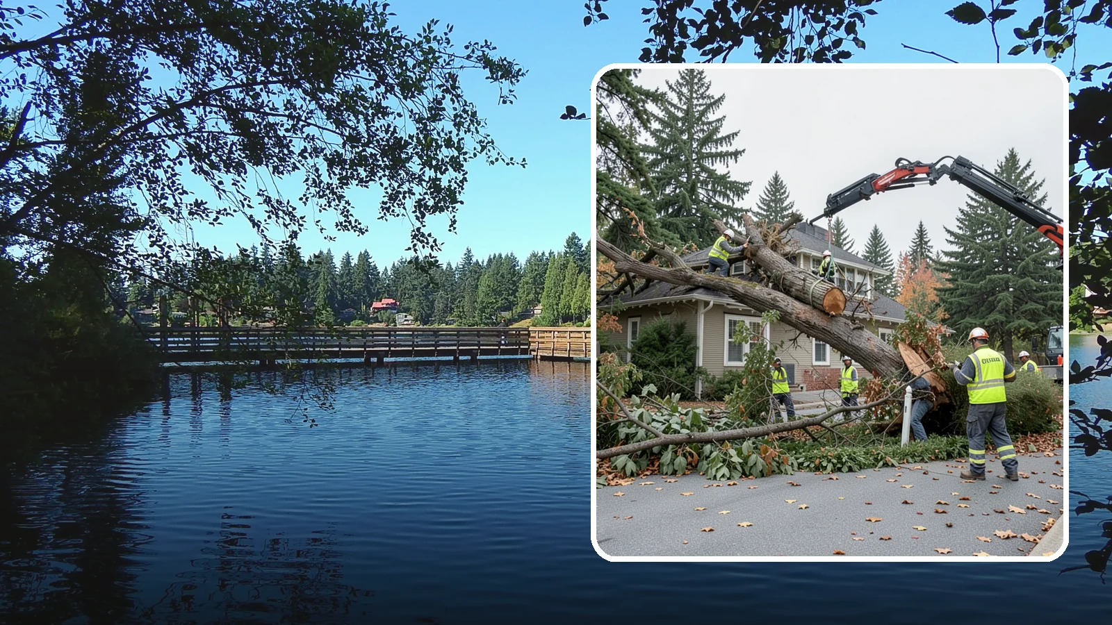Fallen Tree Response in Federal Way, King County, WA - Urgent removal of downed trees blocking public roadways, trails, and facilities to restore safe passage.